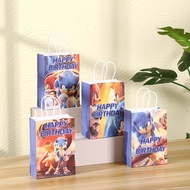 Children's Birthday Party Paper Bag Factory Direct Selling Sonic Sonic Series Kraft Paper Portable Gift Bag Birthday Holiday Universal Gift Bag