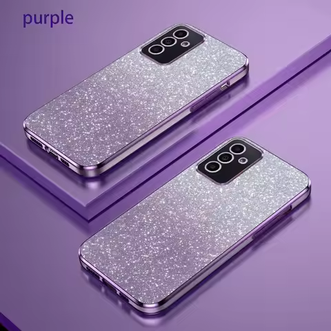 Gradient Glitter Plating Case For Samsung Galaxy M54 M34 M14 M13 M23 M32 M33 M53 5G M31 M51 J2 J5 J7