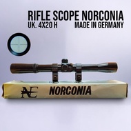 Rifle Scope Teropong Norconia 4X20 Hitam Original Telescope