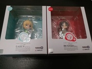 最後清貨全新未開 正版 Fate Stay Night 命運守護夜 CHARA FORME PLUS NO.007 Saber / NO.008 Tohsaka Rin WAFUKU Ver. PVC