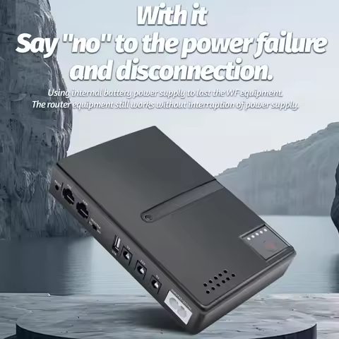 DC1018L Mini Portable UPS Uninterruptible Power Supply 5V 9V 12V UPS Backup Battery for WiFi Camera 