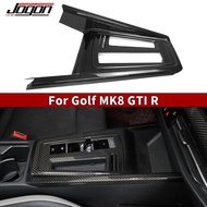 Real Carbon Fiber Car Center Console Decorative Sticker For Volkswagen Golf 8 MK8 GTI GTD GTE R R-li