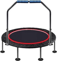 100/120CM Foldable Trampoline with Armrest Home Indoor Gym Exercise Fitness Rebounder Round