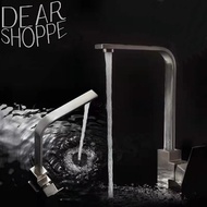 DEAR Modern Square Faucet Kitchen Sink Faucet 360 Degree Wide Angle Rotating Kitchen Faucet Mixer Tap