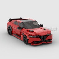 MOC Alfa Romeo Giulia GTAm Super Sports Cars Building Blocks Toys For Kids Boys And Girls Compatible