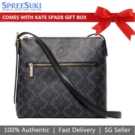 Kate Spade Handbag In Gift Box Spade Flower Large Swingpack Buckle Crossbody Black # KM717