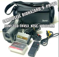 今日出售  SONY  CCD-TRV53   NTSC   Video8  HandyCam  卡式攝錄機攝影機兼容錄影機功能集於八厘米一套  【  不可以使用  Hi8   或   PAL  制式 Video8  錄影帶播放  】加送 SONY 遙控腳架