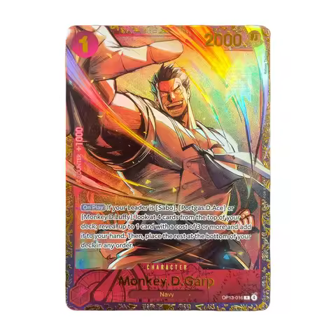 Monkey.D.Garp Treasure Cup March 2026 One Piece Promotion Cards OP13-016 English TCG Anime Cards