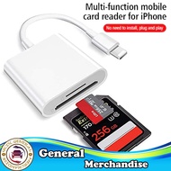 Dual Slot Memory Card Reader TF & SD 2 In 1 OTG Cable With Lightning Port Professional Adapter For I