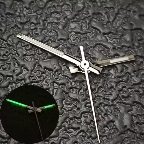 8215 Date Watch Hands 2813 Silver Watch Hands with Green Luminous for 8215/8200 Mingzhu 2813 Movemen