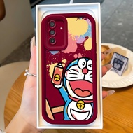 Casing hp for Samsung A17 4G A17 5G M17 5G F17 5G Case cat paint Fashionable Silicone Case Cesing Ke