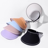 Fashionable UV-protective wide-brimmed straw hat/hat for women, UV-protective roll-up hat index 50+