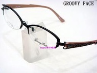 【angel精品眼鏡】┌☆Groovy Face☆┐日系_雅致名媛美型刻花加寬時尚鏡架514 TITANIUM純鈦.霧黑