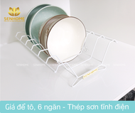Giá để tô inox 304 cao cấp Senhome SH-GT31 kệ xếp bát tô có 6 ngăn chứa