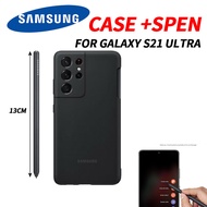 ซัมซุงเคสซิลิโคนอย่างเป็นทางการพร้อมปากกา S Pen สำหรับ Galaxy S21 Ultra 5G S ปากกาสีดำเคสโทรศัพท์ SPEN S-PEN ของแท้ใหม่