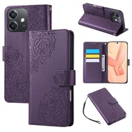Phone Case For OPPO A5 A5i A5i Pro A5 Pro A3 Pro A3 A3X Flip Leather Wallet Case Embossed Rose Flowe