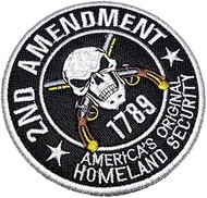 2nd Amendment Patch Embroidered Patch Iron or Sew Size 3.74 × 3.74 in.