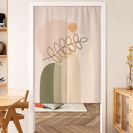 Japanese extra wide 150cm window curtains with rod modern living room bedroom long divide door curtain animal bathroom kitchen short partition fabric door curtain include pole