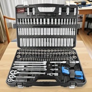 46pcs Car Repair Tool Kit - Ratchet Torque Wrench And Screwdrivers, Portable Car Bicycle Motorcycle 