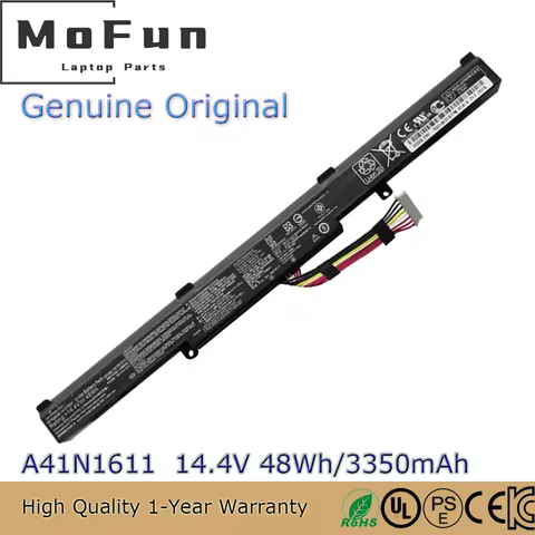 48Wh A41N1611 Laptop Battery For ASUS ROG GL553 GL553VD GL553VE GL553VW A41LK5H FX53VD-MH71 FX753VD 