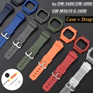 Resin Replacement Case Strap for Casio G-SHOCK DW-5600 GW-M5610 G-5600 GWB-5600 Matte Rubber Bumper 