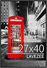 Lavezee 27x40 Black Poster Pciture Frame, 1 Pack