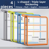 deli | Thick Classification Subject File Bag L-shaped Zipper File Bag School Supplies