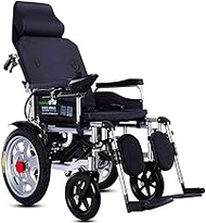 Fashionable Simplicity Electric Wheelchair With Headrest Lightweight Folding Seat Upgrade Lithium Ba