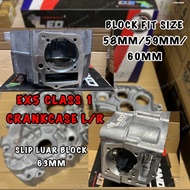 Leo Crankcase Casing Engine 63mm PNP Tiang STD Ex5 Dream Wave100 Class LH/RH LEO Pnp Block 58mm 59mm 60mm Leo Crankcase