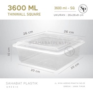 5 PCS THINWALL PERSEGI 2500 ml / tepak 3600 ml SQUARE / DM 2500 ml SQ