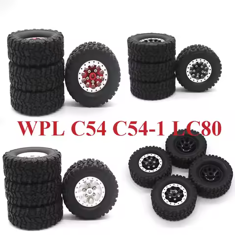 WPL C54 C54-1 LC80 RC Land Patrol Model Remote Control Car Metal Lock Wheel Hub Tire Accessories