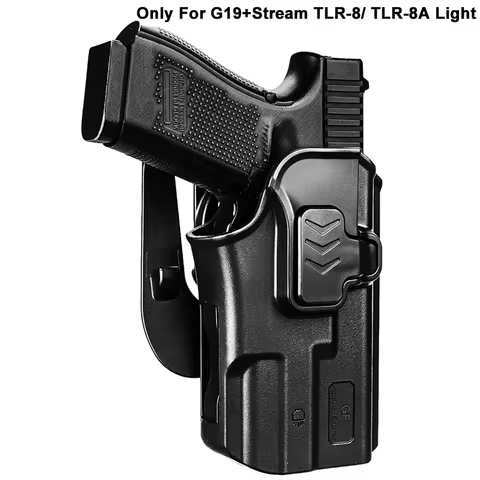 Only For G19+Stream TLR-8/ TLR-8A Light,Level II Holster,OWB Holsters Fit Glock 19 19X 44 45 Gen 3-5
