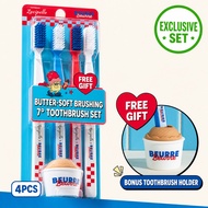 **Korea Lucipello X Beurre Beurre Toothbrush 4pcs Set with Holder**