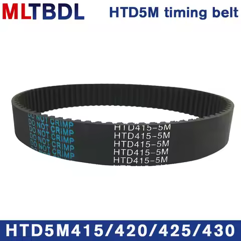 HTD 5M Timing Belt 415/420/425/430mm Length 10/15/20/25mm Width 5mm Pitch Rubber Pulley Belt Teeth 8