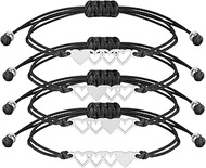 Friendship Necklace for 3,Stainless Steel Heart-Shaped Necklace/Bracelet Three Hearts Composed of Fr