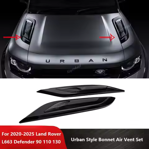 Off Road 4x4 Exterior Accessories 2PCS Urban Style Premium Bonnet Air Vent Set For 2020+ Land Rover 