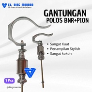 GANTUNGAN BNR NON-FOLD HANGER + STAINLESS STEEL BIRD CAGE PION per 1 pack 5 pcs