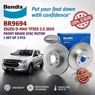 ISUZU D-MAX TFS55 2.5 2019 320MM BENDIX Front Brake Disc Rotor x 2 Pieces BR9694