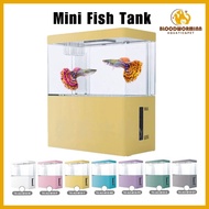 USB Fashion Tank Plastic Aquarium Set | small mini aquarium tank set full complete akuarium kecil(READY STOCK)