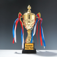 new Metal Cup Gold TrophyChampionship Award for Football Soccer Fantasy Sports CompetitionEngraved C