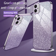 Casing Samsung A05 Case Glitter Plating Transparent Cover Soft TPU Phone Case Samsung Galaxy A05