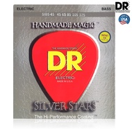 DR Strings SIB5-45 Silver Stars สายกีตาร์เบส 5 สาย แบบเคลือบ Medium 45/125 ** Made in U.S.A.**