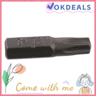 OKDEALS 1pc Torx Bits, T6-T40 1/4 Inch Hex Shank Screw Driver Bit, S2 Alloy Steel 25mm Length 6 Poin