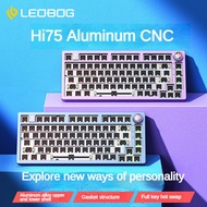 CNC RGB LEOBOG Hi75 aluminum CNC mechanical keyboard kit 75 with Gasket custom wired RGB AULA