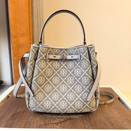 TORY BURCH  Lady‘s 2025 Counter Latest Romy T Monogram Bucket Bag Hnadbag Crossbody Bag