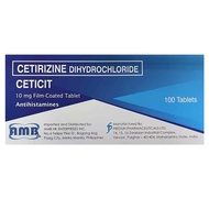 CETICIT 10mg ( 100 Tablets ) - Cetirizine Dihydrochloride EXP Feb 2027 FDA Approved antihistamine