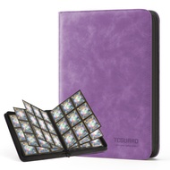 Trading Card Binder, 9 Side Loading Pocket Card Album Hold Up to 540 Cards, Zipper Binder for Cards 