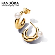 Pandora 14k Gold-plated hoop earrings