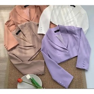 Crop Blazer fashion store Pastel Purple Second Hand
