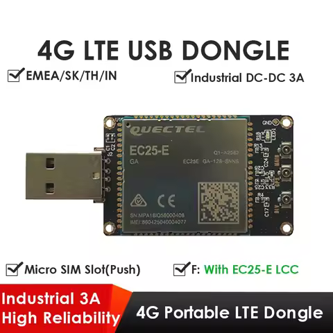 2026 EXVIST EC25-E LCC Modem 4G LTE USB Dongle With SIM Card Slot GPS Enabled EMEA/South Korea/Thail